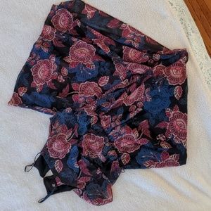 🌼IZ Byer Blue and Pink Floral Maxi Dress